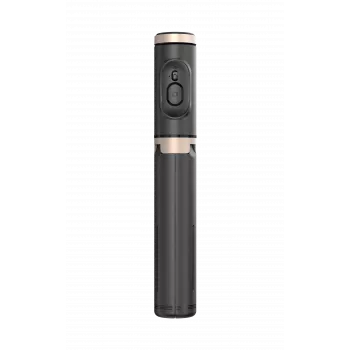 SEEK TOTI Selfie Stick su Paslėptu Dizainu Stabilus Tripodas Q12, Juodas