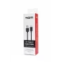 SEEK TOTI USB-A į Type-C, 1m PVC duomenų kabelis 3A, juodos spalvos
