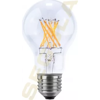 SEGULA LED kaitrinė lemputė skaidri E27 6,5W 2700K reguliuojamas ryškumas A60