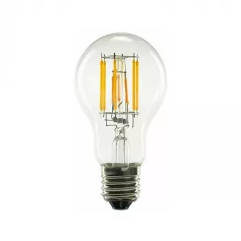 SEGULA LED kaitinamojo siūlelio rutulinė lemputė E27 6.5W 2200K pritemdoma G95 skaidri
