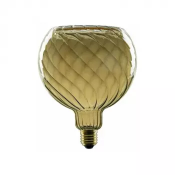 SEGULA LED Floating Globe 150 twisted smoky gray E27 230Lm