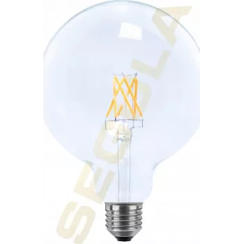 SEGULA LED Globe 125 skaidrus E27 6.5W 650Lm 2700K šiltai balta reguliuojama