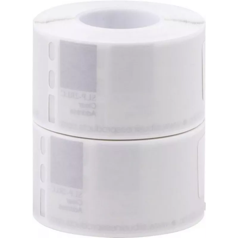 Seiko SLP-2RLC Skaidrūs adresų lipdukai 28x89mm, 2 ritiniai, 260 lipdukų, balti, nuolatiniai klijai, tiesioginis terminis spausdinimas, skirti Smart Label Printer