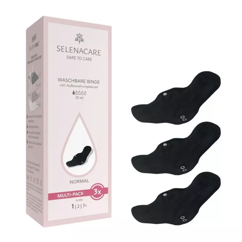 Selenacare Washable Pads (3-Pack) – Daugkartiniai įklotai reguliariam srautui