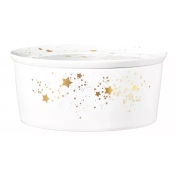SELTMANN LIBERTY GOLDEN STARS Serving Bowl su dangčiu 21x9 cm