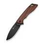 SENCUT Stratex Guibourtia sulankstomas peilis su Drop Point ašmenimis, Liner Lock užraktu, Flipper/Thumb Stud atidarymu, 9Cr18MoV plienu, satininiu apdaila, 3,46 inch ašmenimis, 4,41 inch uždarytas, kišenine segtuvu