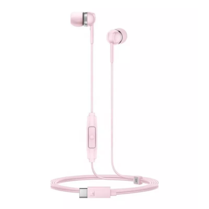 Sennheiser CX 80U laidinės ausinės su mikrofonu ir nuotolinio valdymo pulteliu, Sakura rožinės spalvos, 17 Hz – 20 kHz