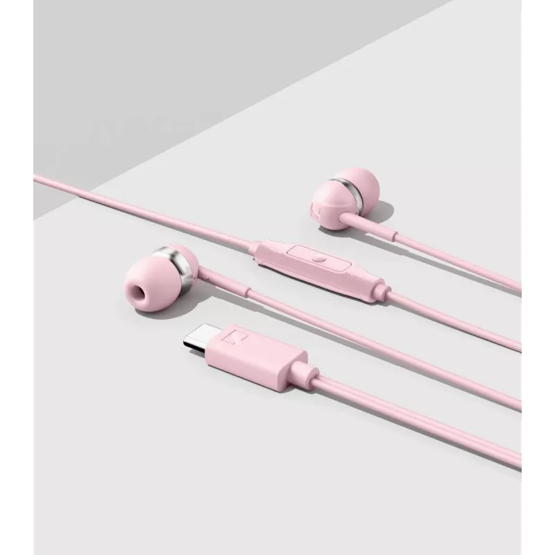 Sennheiser CX 80U laidinės ausinės su mikrofonu ir nuotolinio valdymo pulteliu, Sakura rožinės spalvos, 17 Hz – 20 kHz