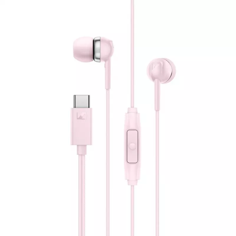 Sennheiser CX 80U laidinės ausinės su mikrofonu ir nuotolinio valdymo pulteliu, Sakura rožinės spalvos, 17 Hz – 20 kHz
