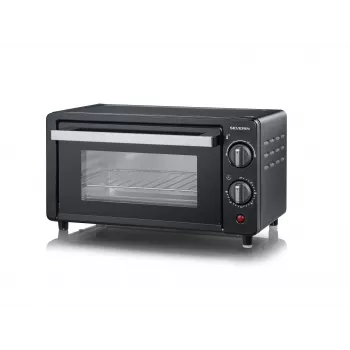 Severin TO 2062 mini orkaitė, 9 L, 800 W, su rotisserie, šepečiuotas nerūdijantis plienas/juoda