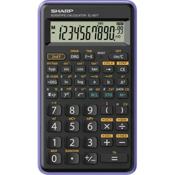 Sharp EL-501T mokslinis skaičiuotuvas, 10 skaitmenų LCD, 131 funkcija, kišeninis, juodas SH-EL501TBVL