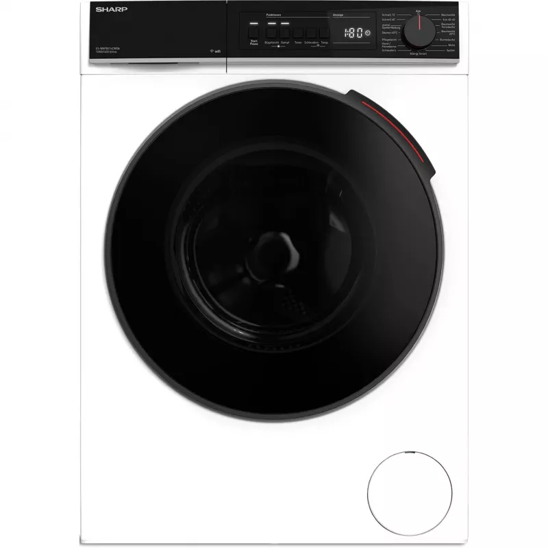 SHARP ES-WNFB214CWDA-DE Front Load Washing Machine, 10 kg, 1400 rpm, White, Wi-Fi, Advanced Inverter Motor