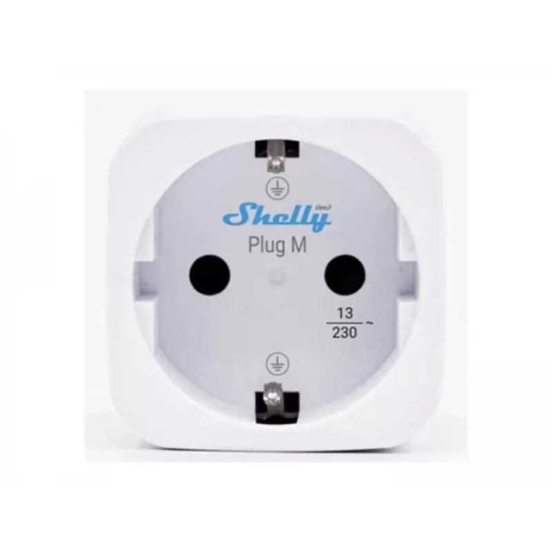 Shelly Plug M Gen3 White 4-Pack – išmanusis kištukas su energijos stebėjimu, 13A, Wi-Fi & Bluetooth