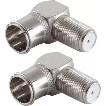 SHIVERPEAKS BASIC-S F-Quick stačiu kampu adapterių rinkinys, 2x F-Male į F-Female, 75 Ohm, nikeliuotas BS15-300414