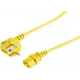 SHIVERPEAKS BS09-05182 geltonas 1,8 m maitinimo laidas CEE 7/7 – IEC C13