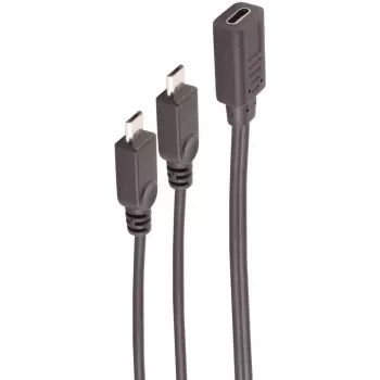 SHIVERPEAKS BS13-20021 USB-C į 2x Micro-USB B šakotuvas kabelis 0,3 m juodas