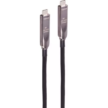 SHIVERPEAKS BS30-43215 USB-C hibridinis kabelis 3.2 Gen 2, 8K vaizdas, 10 Gbps duomenys, 60W Power Delivery, 12,5 m, juodas