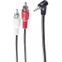 SHIVERPEAKS BS30842 garso kabelis 1,5 m 3,5 mm į 2x RCA male juodas
