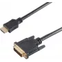 SHIVERPEAKS BS77481 HDMI Type A male to DVI-D male vaizdo kabelio adapteris, 1,5 m, juodas, auksuoti kontaktai, trigubas ekranavimas, palaiko 1920x1200