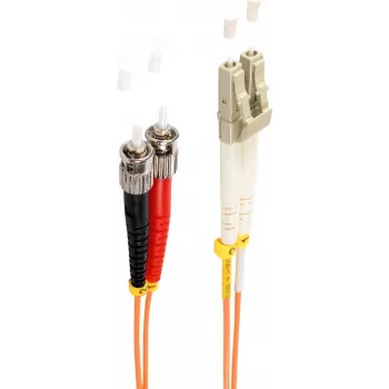 SHIVERPEAKS BS77950 Šviesolaidinis patch kabelis 10m LC į ST OM2 Duplex Oranžinis