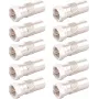SHIVERPEAKS IEC male to F female adapterių rinkinys, 10 vnt., 75 Ohm, nikeliuotas BS85323-SET10