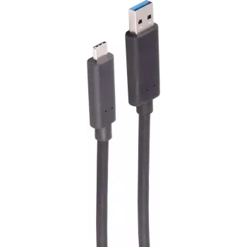 SHIVERPEAKS optinio pluošto USB-A į USB-C kabelis, USB 3.2 Gen 2, 10 Gbps, 50 m, juodas BS30-39505