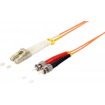 SHIVERPEAKS S-Conn 10m LC/ST Duplex Multimode OM2 Fiber Optic Patch Cable, Orange CO 77950