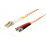 SHIVERPEAKS S-Conn 10m LC/ST Duplex Multimode OM2 Fiber Optic Patch Cable, Orange CO 77950