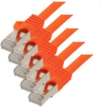 SHIVERPEAKS S-Conn Cat.7 S/FTP tinklo kabelis, 1,5 m, RJ-45 - RJ-45, auksuoti kontaktai, 10 Gbps, 600 MHz, varis, juodas 75511-1.5O-SET5