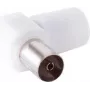 SHIVERPEAKS S/CONN maximum connectivity koaksialinis stačiu kampu adapteris F-male į F-female 75 Ohm nikeliuotas žalvaris sidabrinis (82023)