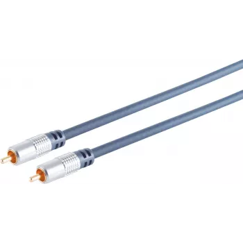 SHIVERPEAKS S/CONN maximum connectivity Home-Cinema RCA į RCA kabelis, 1,0m, auksuoti kontaktai, chromuoti metaliniai jungtys, juodas 90022-1MHQ