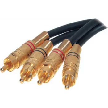 SHIVERPEAKS S/CONN maximum connectivity RCA garso kabelis, 2x RCA male to 2x RCA male, auksuoti kontaktai, 0,5 m 40221