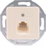 SHIVERPEAKS S/CONN maximum connectivity UAE RJ45 sieninė lizdinė plokštė 1x8 įleidžiama su centrine plokšte ir metaliniu tvirtinimo žiedu, grynai balta 74221-1-50-UNI