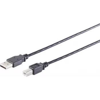 SHIVERPEAKS S/CONN maksimalaus ryšio USB 2.0 High Speed kabelis, A į B, juodas, 0,5 m (13-23015)