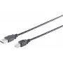 SHIVERPEAKS S/CONN maksimalaus ryšio USB 2.0 High Speed kabelis, A į B, juodas, 0,5 m (13-23015)