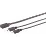 SHIVERPEAKS S/CONN maximum connectivity USB-C female į 2x USB Micro-B male Y-splitter adapterio kabelis, USB 2.0, 0,3m, juodas 13-20021