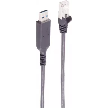 Shiverpeaks USB-A į RJ45 Gigabit Ethernet adapterio kabelis, 7,5 m, juodas BS13-52065