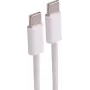 SHIVERPEAKS USB-C į USB-C 2.0 240W PD 3.1 pintas tekstilinis įkrovimo kabelis, baltas, 1,5m (BS14-22156)