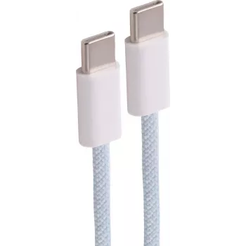 SHIVERPEAKS USB-C į USB-C pintas įkrovimo kabelis, 2.0, 60W, mėlynas, tekstilinis, 1,5m (BS14-21151)