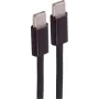 SHIVERPEAKS USB-C į USB-C įkrovimo kabelis 2.0 60W, pintas tekstilinis, 1m, juodas (BS14-21025)