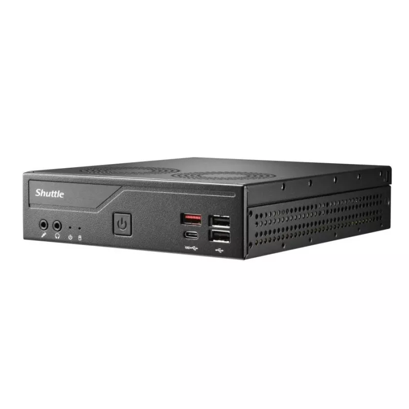 Shuttle DH810S plonas kompiuteris be komponentų, LGA1150, Intel H81, DDR3L, HDMI, DP, M.2, du GbE, 8x USB, COM, 24/7