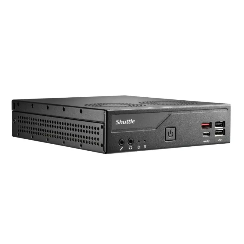 Shuttle DH810S plonas kompiuteris be komponentų, LGA1150, Intel H81, DDR3L, HDMI, DP, M.2, du GbE, 8x USB, COM, 24/7