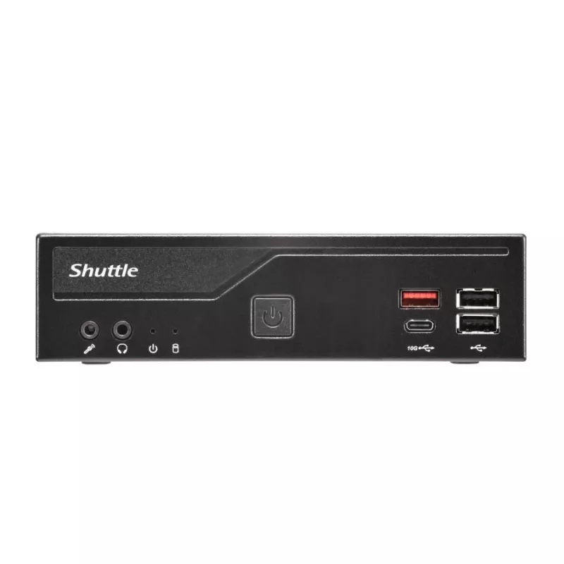 Shuttle DH810S plonas kompiuteris be komponentų, LGA1150, Intel H81, DDR3L, HDMI, DP, M.2, du GbE, 8x USB, COM, 24/7