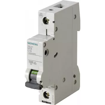 Siemens 5SL4102-7 automatinis jungiklis 1 poliaus C charakteristikos 2 A 6 kA 230/400 V AC