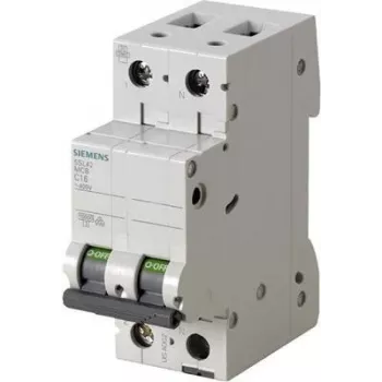 Siemens 5SL4516-6 2 polių 16 A C charakteristikos automatinis jungiklis, 230/400 V AC, 6 kA