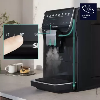 Siemens EQ500 iAroma TP553E07 pilnai automatinis espreso kavos aparatas, pianino juodos spalvos