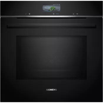 SIEMENS HM736GAB1 iQ700 įmontuojama orkaitė su mikrobangų krosnele, juoda, 60 cm, Home Connect