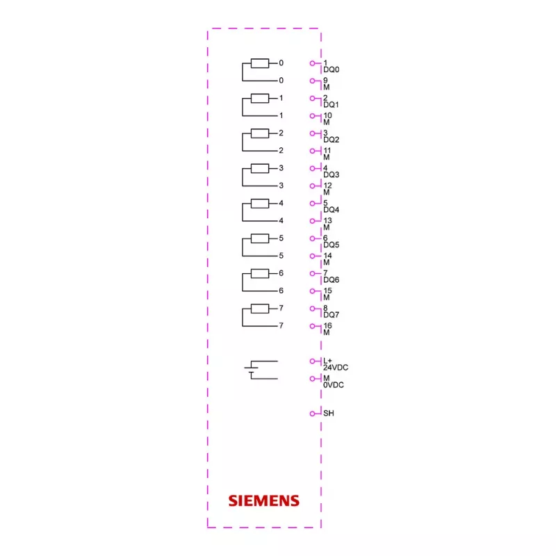 Siemens SIMATIC ET 200SP skaitmeninių išėjimų modulis DQ 8x24VDC 6ES7132-6BF01-0CA0