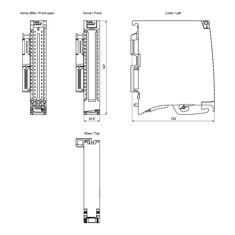 Siemens SIMATIC S7-1500 skaitmeninių įėjimų modulis DI 16 x 24V DC, 16 kanalų, Type 3, su diagnostika, izochroniniu režimu