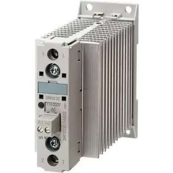 Siemens SIRIUS 3RF23 kietojo kūno kontaktoriuss, 1 fazės, 30 A, 48-460 V AC, 24 V DC valdymas, nulinio taško perjungimas, varžtiniai gnybtai, DIN bėgelis 3RF2330-1AA04